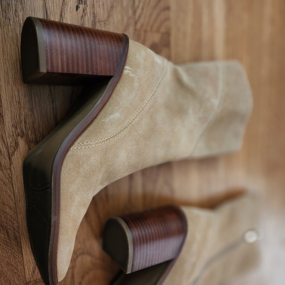 Franco Sarto Tan Suede Ankle Boots - Picture 3 of 10